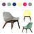  Modern Fabric Chair - 6 Color Options 3D model small image 3