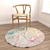 Round Carpet Set: Versatile and Stylish 3D model small image 4