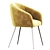 Luxury Velvet Gold Legs Chair 3D model small image 2