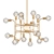 European Modern Luxury Gold Chandelier 3D model small image 1