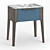 Toffee Bedside Table: Sleek Design, Marble Top 3D model small image 1