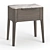 Toffee Bedside Table: Sleek Design, Marble Top 3D model small image 3