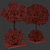 Garden Oasis Bush & Tree Set 3D model small image 4