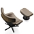 Sophisticated Almora Armchair: A Comfortable Elegance 3D model small image 4
