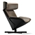 Sophisticated Almora Armchair: A Comfortable Elegance 3D model small image 8