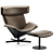 Sophisticated Almora Armchair: A Comfortable Elegance 3D model small image 12