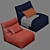 Sunbrella Outdoor Bean Bags: Stylish, Durable Seating 3D model small image 4