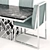 Modern Metal and Marble Dining Table 3D model small image 4