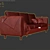 Beige Velvet Plantis Sofa 3D model small image 4