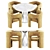 Elegant Dunloe Chair & Table Set 3D model small image 4