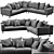 Sleek Meridiani KUOIO Sectional 3D model small image 1
