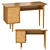 Quilda Compact Writing Desk 3D model small image 1