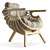 Ergonomic Shell Armchair: Natural Comfort 3D model small image 1