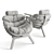 Ergonomic Shell Armchair: Natural Comfort 3D model small image 3