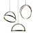 Modern Brushed Brass Pendant: Franz 3D model small image 1