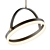 Modern Brushed Brass Pendant: Franz 3D model small image 2