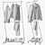 Modern Minimalist Clothing Rack 3D model small image 5