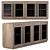 Sleek Glass 4-Door Sideboard 3D model small image 1