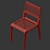 Unopiu Synthesis Teak Chair 3D model small image 4