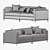 Modern 3-Seater Sofa - 260cm 3D model small image 2