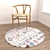 Versatile Round Carpets Set 3D model small image 4