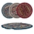 Round Carpets Set: Versatile and Vibrant 3D model small image 1