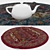 Round Carpets Set: Versatile and Vibrant 3D model small image 3