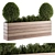 Rustic Wood Plant Set for Outdoors 3D model small image 1