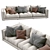 Modern Flexform Sofa Lucien: Stylish Comfort for Your Living Space 3D model small image 3