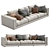 Modern Flexform Sofa Lucien: Stylish Comfort for Your Living Space 3D model small image 4