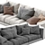 Modern Flexform Sofa Lucien: Stylish Comfort for Your Living Space 3D model small image 5