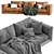 Luxury Flexform Leather Sofa LUCIEN 3D model small image 5