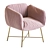 Elegant Jolie Armchair 3D model small image 3