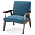 Elegant Linen Mid Century Chair 3D model small image 3