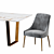 Velvet Elowen Chair and Malulani Dining Table Set 3D model small image 3