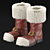 Festive Santa Claus Boots 3D model small image 1