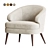 Luxdeco Xangai Velvet Armchair 3D model small image 4