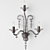 Elegant Wire Chandelier Wall Light 3D model small image 3