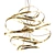 Elegant Corbett Calligraphy LED Chandelier 3D model small image 1