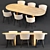 Elegant Dining Set - Modern Design 3D model small image 1