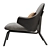 Elegant Diva Lounge Armchair 3D model small image 2