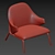 Elegant Diva Lounge Armchair 3D model small image 4