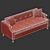 Luxury Handcrafted Bddw Abel Sofa 3D model small image 2