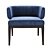 Modern Upholstered Dining Chair 3D model small image 2