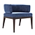 Modern Upholstered Dining Chair 3D model small image 3