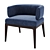 Modern Upholstered Dining Chair 3D model small image 5