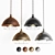 Sleek Black Industrial Pendant Lamp 3D model small image 2