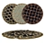 Versatile Round Carpets Set 3D model small image 1