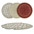 Round Carpet Set 169: Versatile and Realistic 3D model small image 1