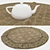 Round Carpet Set: Versatile and Realistic Options 3D model small image 3